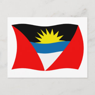 Tarjeta postal de la bandera de Antigua y Barbuda
