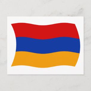 Tarjeta postal de la bandera de Armenia