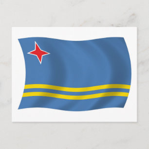 Tarjeta postal de la bandera de Aruba