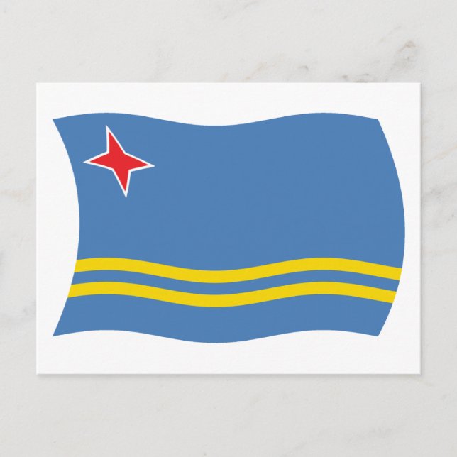 Tarjeta postal de la bandera de Aruba (Anverso)