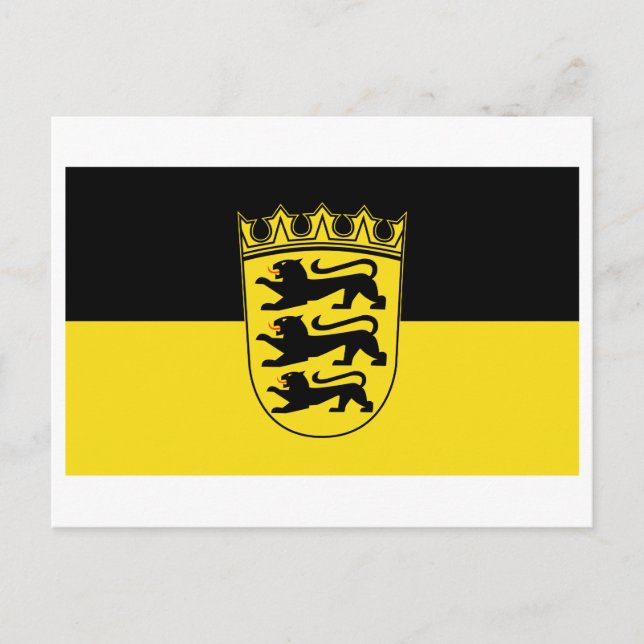 Tarjeta postal de la bandera de Baden-Württemberg (Anverso)