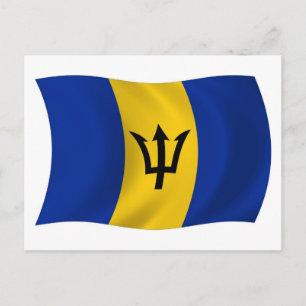 Tarjeta postal de la bandera de Barbados