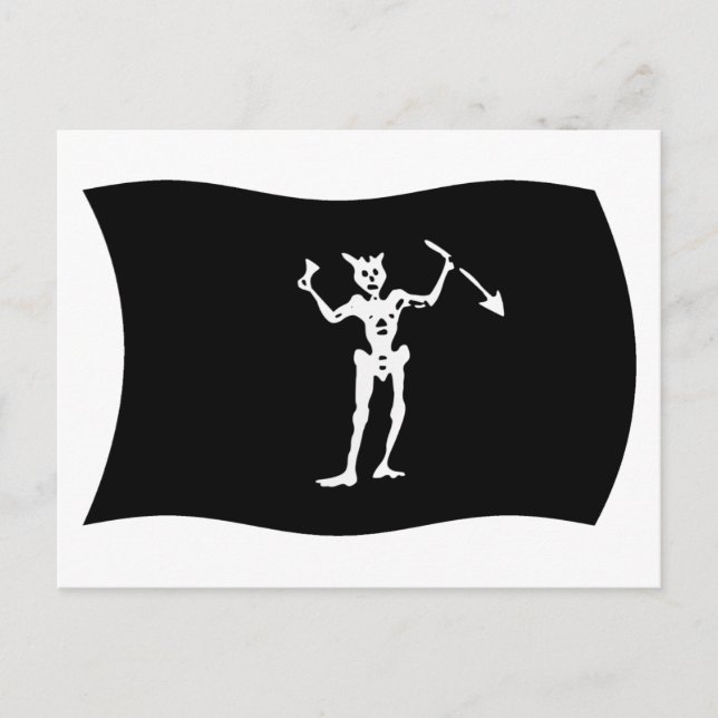 Tarjeta Postal de la Bandera de Barbanegra (Anverso)