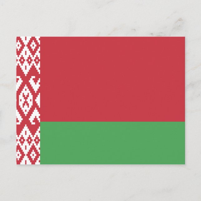 Tarjeta postal de la bandera de Belarús (Anverso)