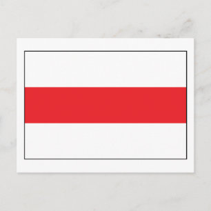 Tarjeta postal de la bandera de Belarús (1991)