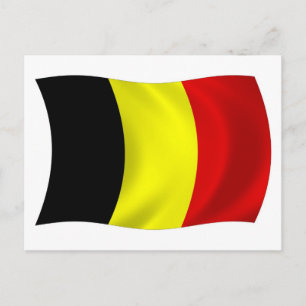 Tarjeta postal de la bandera de Bélgica