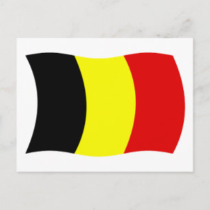Tarjeta postal de la bandera de Bélgica