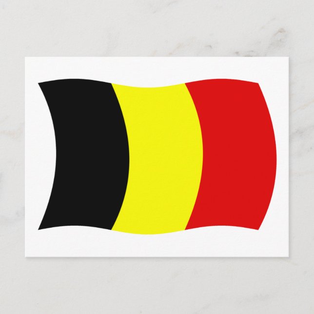 Tarjeta postal de la bandera de Bélgica (Anverso)