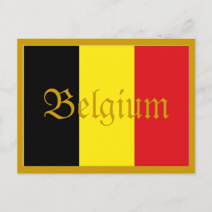 tarjeta postal de la bandera de Bélgica