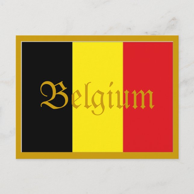 tarjeta postal de la bandera de Bélgica (Anverso)