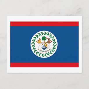 Tarjeta postal de la bandera de Belice