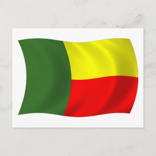 Tarjeta postal de la bandera de Benín