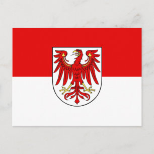 Tarjeta postal de la bandera de Brandeburgo