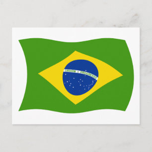Tarjeta Postal de la Bandera de Brasil