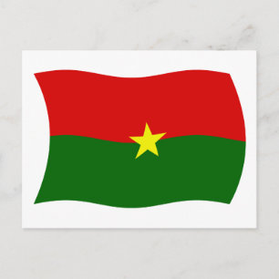 Tarjeta postal de la bandera de Burkina Faso