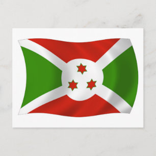 Tarjeta postal de la bandera de Burundi
