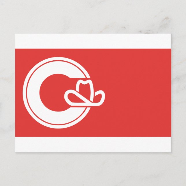 Tarjeta postal de la bandera de Calgary, Alberta (Anverso)
