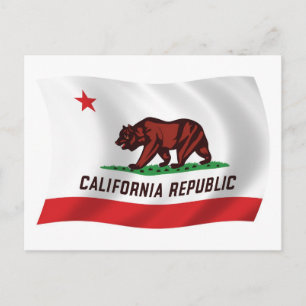 Tarjeta postal de la bandera de California