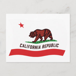 Tarjeta postal de la bandera de California