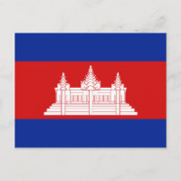 Tarjeta postal de la bandera de Camboya