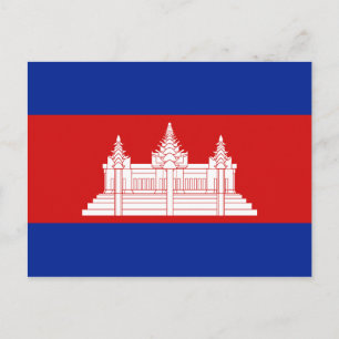 Tarjeta postal de la bandera de Camboya
