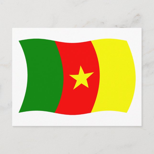 Tarjeta postal de la bandera de Camerún (Anverso)