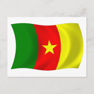 Tarjeta postal de la bandera de Camerún