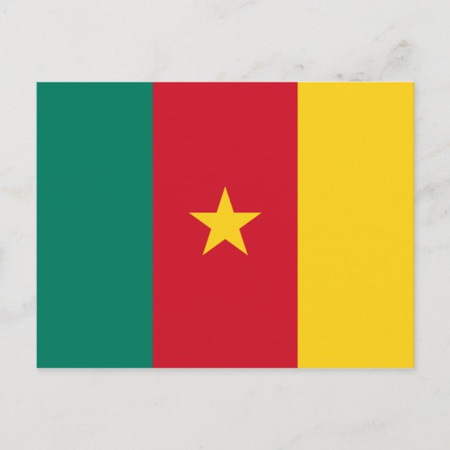 Tarjeta postal de la bandera de Camerún (Anverso)
