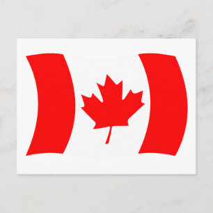 Tarjeta postal de la bandera de Canadá