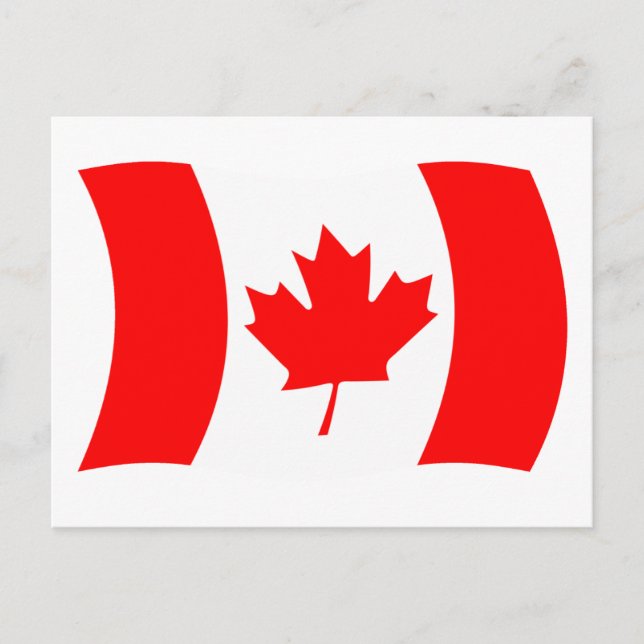 Tarjeta postal de la bandera de Canadá (Anverso)