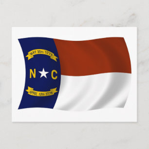 Tarjeta Postal de la Bandera de Carolina del Norte