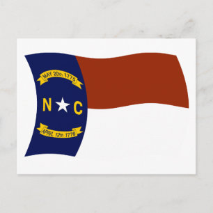 Tarjeta postal de la bandera de Carolina del Norte