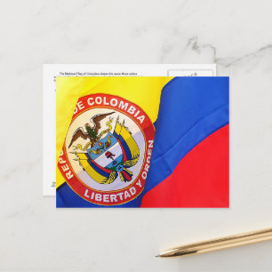 Tarjeta postal de la bandera de Colombia