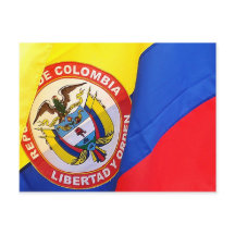 Tarjeta postal de la bandera de Colombia