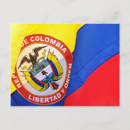 Tarjeta postal de la bandera de Colombia