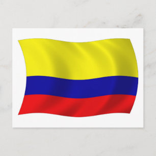 Tarjeta postal de la bandera de Colombia
