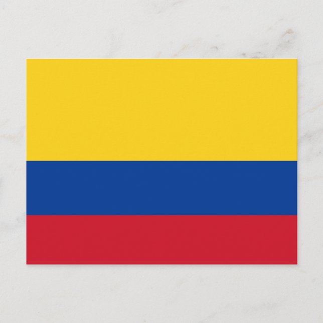 Tarjeta postal de la bandera de Colombia (Anverso)