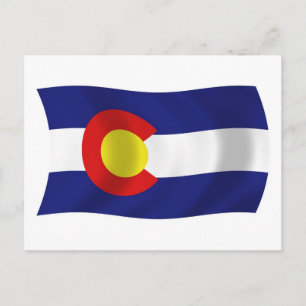 Tarjeta postal de la bandera de Colorado