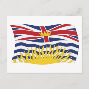 Tarjeta postal de la bandera de Columbia Británica