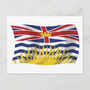 Tarjeta postal de la bandera de Columbia Británica