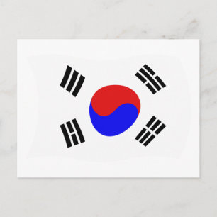 Tarjeta postal de la bandera de Corea del Sur