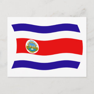 Tarjeta Postal de la Bandera de Costa Rica