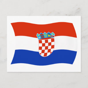 Tarjeta postal de la bandera de Croacia