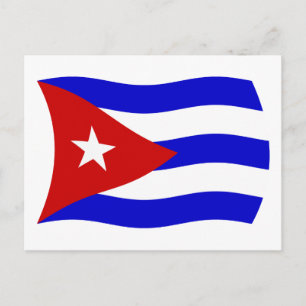 Tarjeta postal de la bandera de Cuba