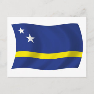 Tarjeta Postal de la Bandera de Curazao