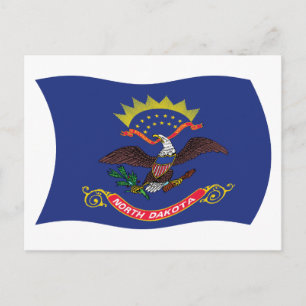 Tarjeta Postal de la Bandera de Dakota del Norte