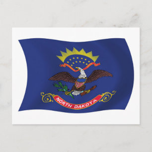 Tarjeta Postal de la Bandera de Dakota del Norte
