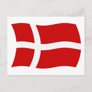 Tarjeta postal de la bandera de Dinamarca
