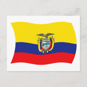 Tarjeta postal de la bandera de Ecuador