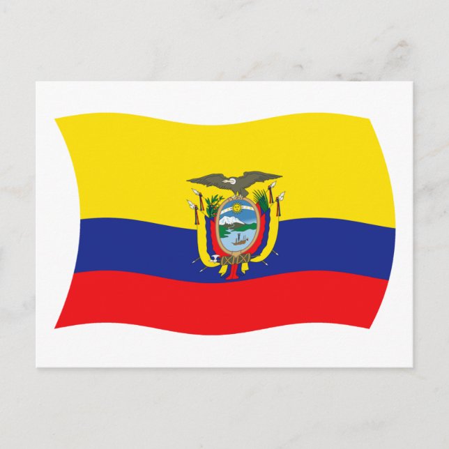 Tarjeta postal de la bandera de Ecuador (Anverso)